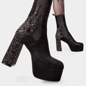 Apparent Lies Platform Calf Boots